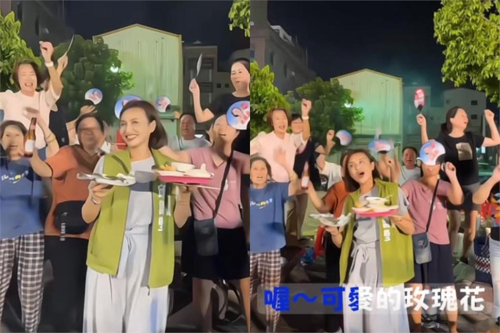 中秋晚會「短髮美女」竟是邱議瑩!「雙手端盤唱跳」畫面曝光…衝破10萬人朝聖
