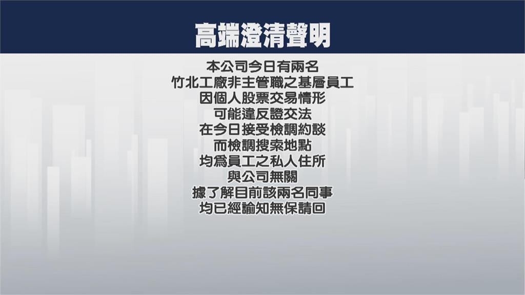 高端、基亞內線案　基亞董事長張世忠30萬交保