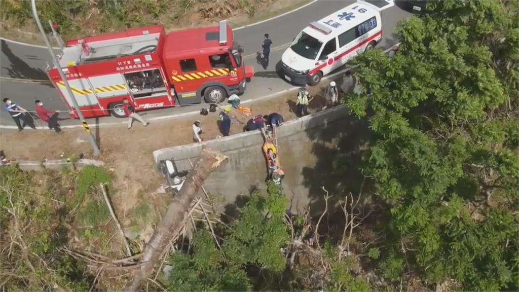 加拿大女遊客騎車自摔「滑出邊坡」　颱風吹倒樹幹擋住救一命