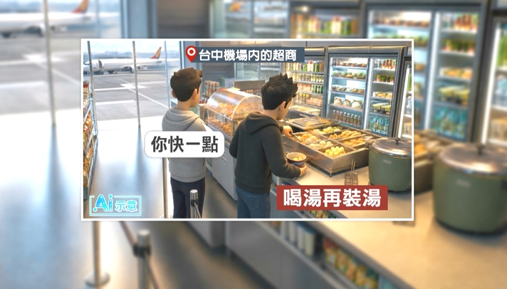 台中機場為買關東煮爆口角！　兩男子互嗆、一人錯過班機