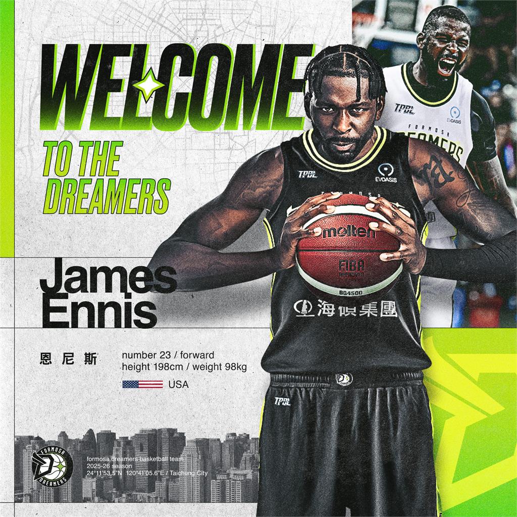 籃球/夢想家簽下新洋將恩尼斯!超過400場NBA資歷助陣戰力大升級