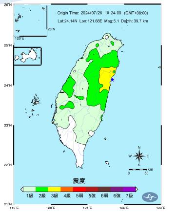 快新聞/花蓮5.1地震「17縣市有感」 氣象署:0403餘震範圍