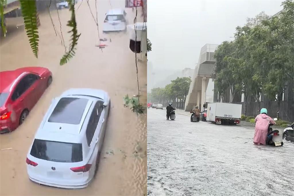 快新聞／雨彈開炸！北市內湖路三段驚傳淹水「小黃幾近滅頂」