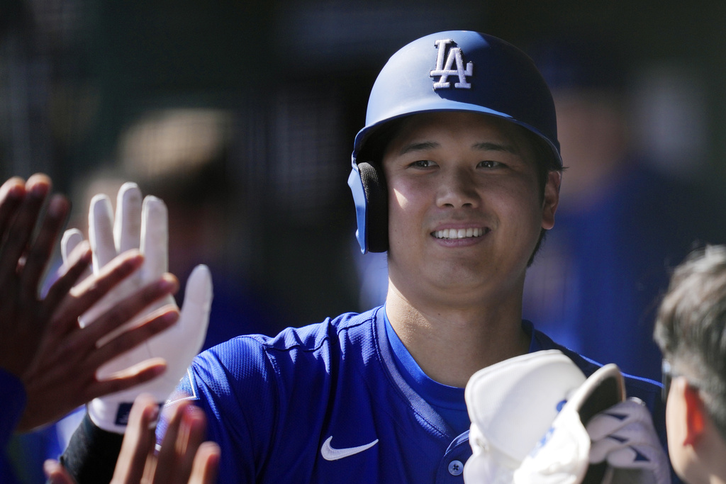 MLB(影)/大谷翔平猛敲雙安手感火燙!熱身賽打擊率突破4成