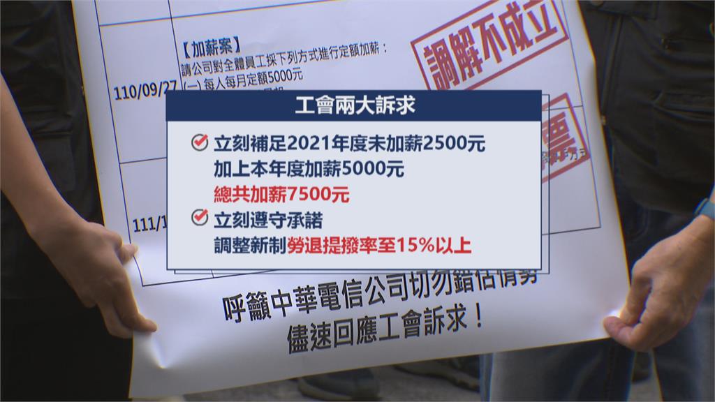 中華電信工會赴總公司抗議　提兩大訴求　勞資雙方談判近3小時沒結果