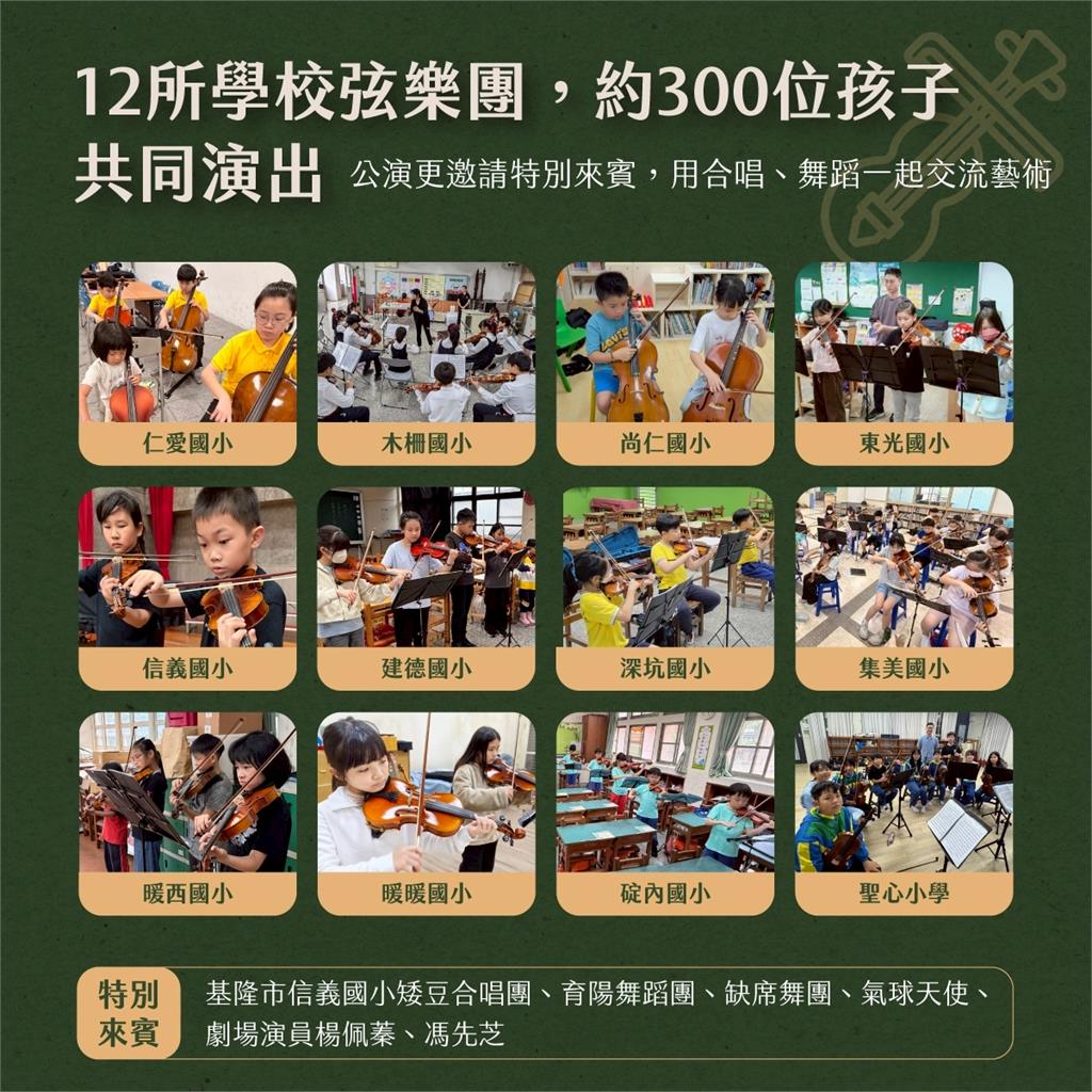 基隆弦樂團年度公演啟動募資　12校基隆孩子拚圓夢表演
