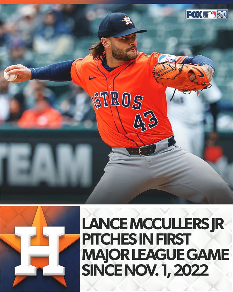 MLB(影)/相隔915天再度踏上大聯盟投手丘!麥考勒斯讓太空人再度升空