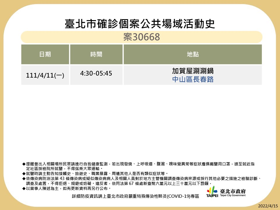 快新聞/北市+140!10大張海量足跡曝光 曾到家樂福、海底撈、星巴克