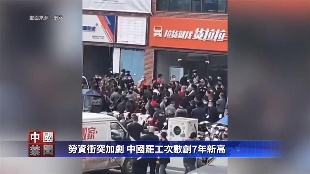 外資出逃加劇經濟危機　中國罷工抗議激增半年741起