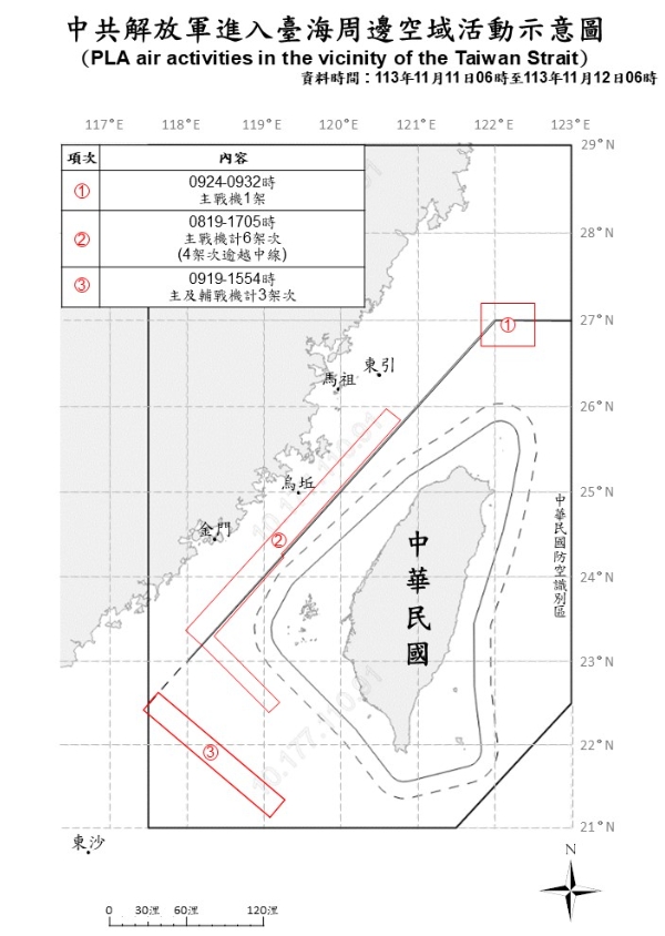 快新聞／亂不停！中國又派15機艦擾台　8架次逾越中線