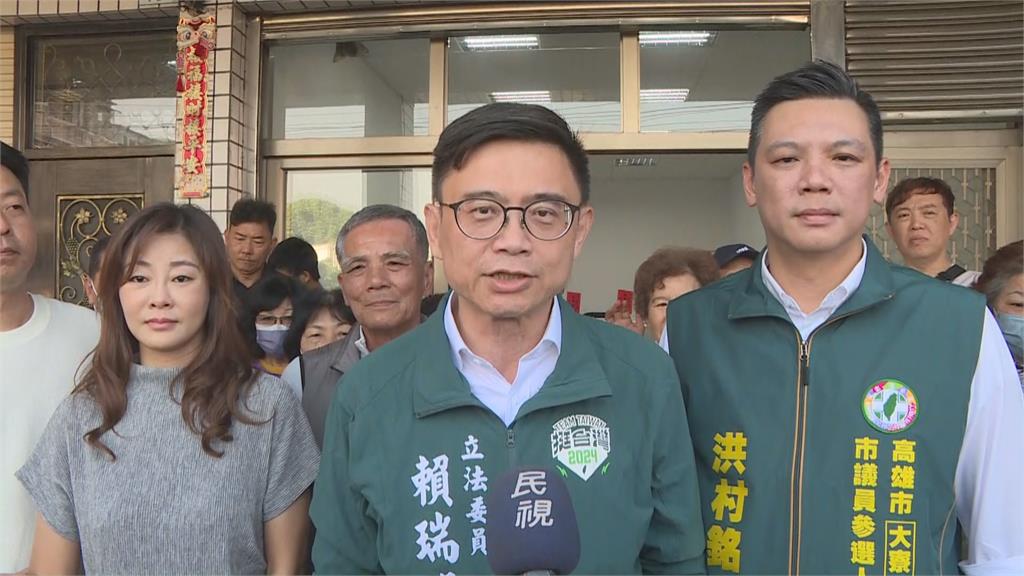 快新聞／賴瑞隆掃街謝票！披綠袍出戰高雄市長　被送「這些物品」預祝高票當選