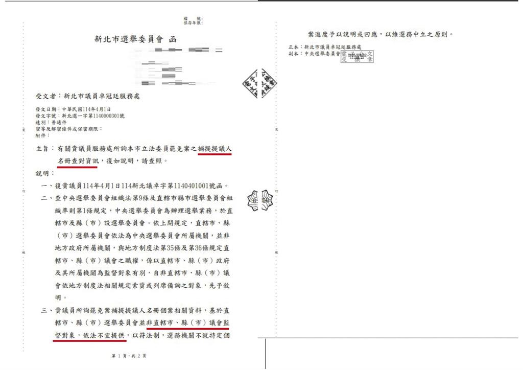 球員兼裁判?藍新北書記長陳貞容遭押「另一身分曝」 卓冠廷批:新北也這樣玩?