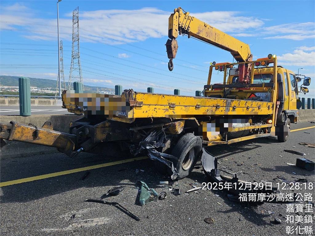 快新聞／國3彰化和美段死亡車禍！轎車遭聯結車壓扁　駕駛「頭顱破裂」慘死