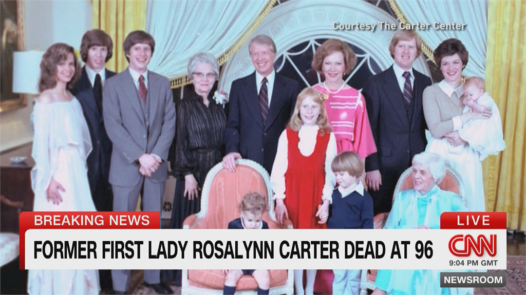 美國前總統卡特夫人羅莎琳去世　享耆壽96歲