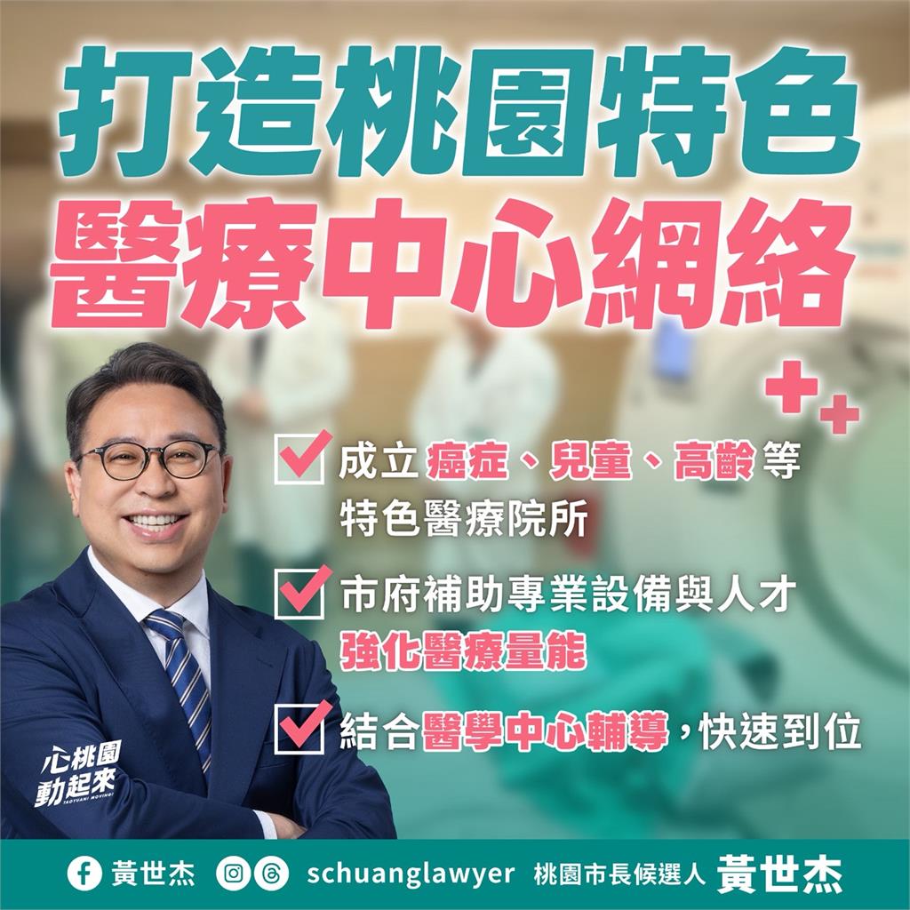 新屋漁村出身深知城鄉醫療落差　黃世杰提三大醫療政策、布局桃園第二座醫學中心