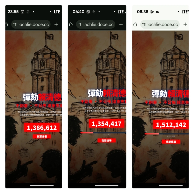 藍白連署「彈劾賴清德」每秒增2000人？小草嗨翻…吳靜怡「揭真相」打臉：有夠蠢