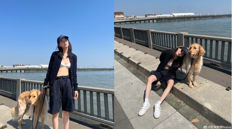 歐陽娜娜「僅靠2細繩」守上身!強風狂搧「私密絕景被吹開」路人猛看