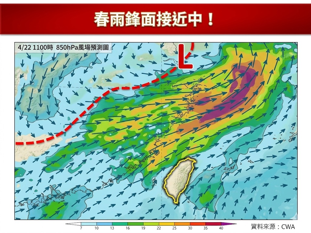 春雨報到「全台大片紅」！鋒面挾豪雨「狂灌72小時」雨勢最猛地區曝光