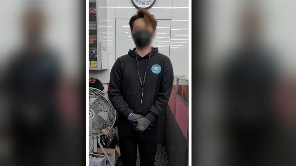 丟輪胎遭拒竟怒砸環保員! 車行業者五度鞠躬道歉