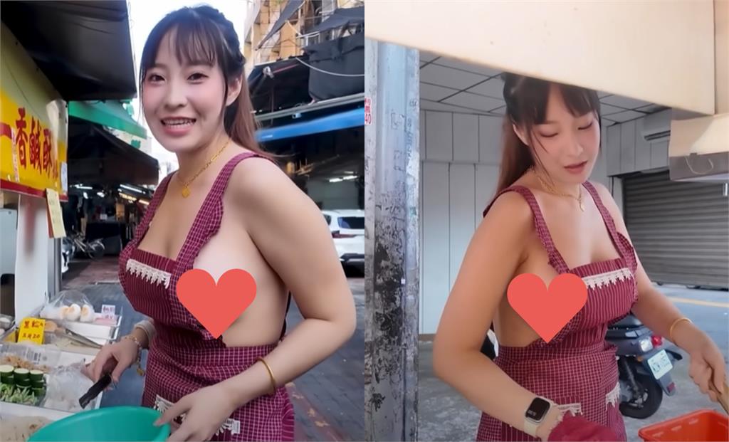 雲林驚見「超兇鹹酥姬」圍裙全真空!Google評論暴動「神出IG」私照更猛