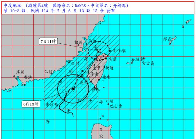 丹娜絲升級中颱「閃中央山脈」直衝台灣?專家急曝影響「若1情況」超罕見