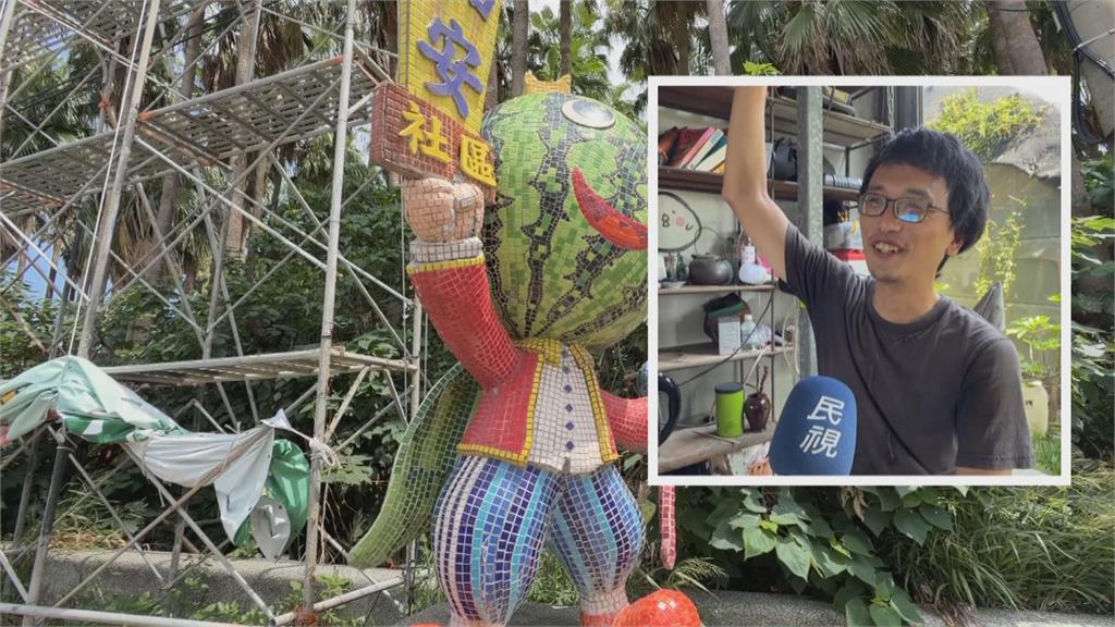 特色雕像紅翻! 「絲瓜小姐」、「蒜頭超人」竟出自同一人