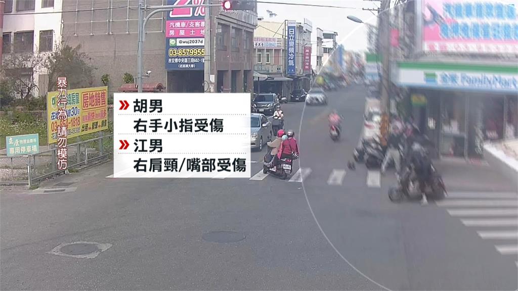 以為被嘲笑！超商前摔車爆衝突　男拿安全帽揮舞攻擊大學生