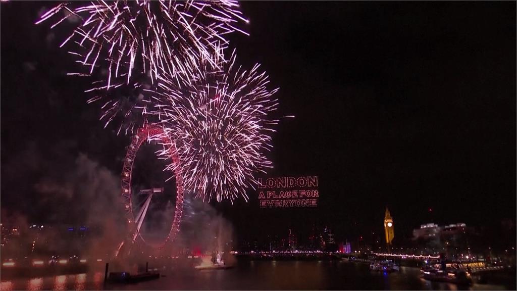迎接2024年　中東.歐洲施放焰火　倫敦大笨鐘敲響新年鐘聲