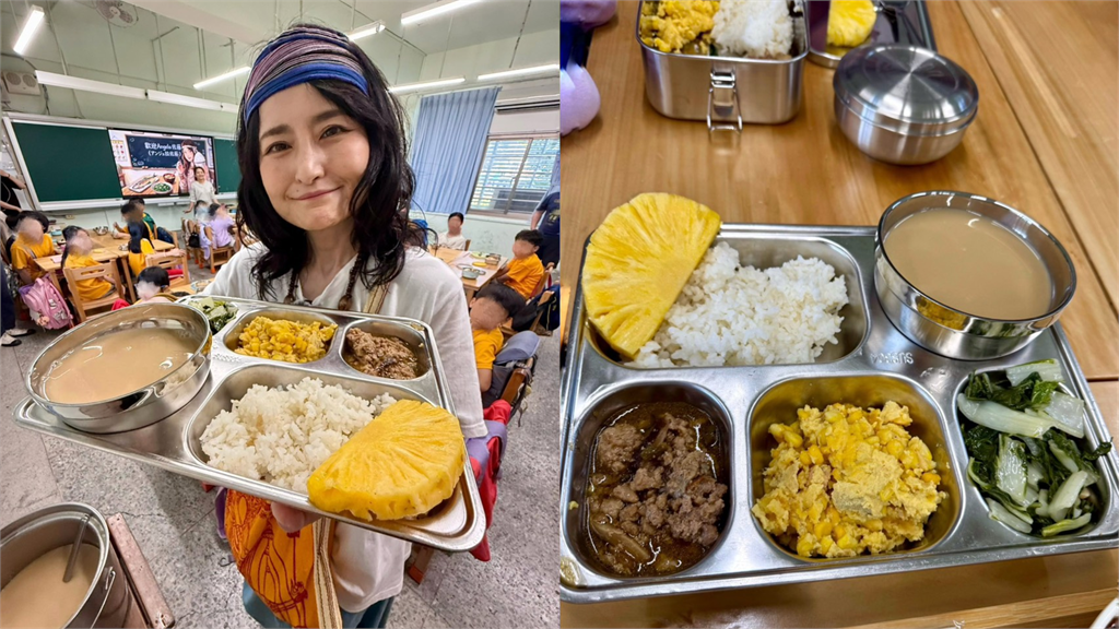 日大胃王來台吃「國小營養午餐」！2公斤滷肉飯+珍奶她狂讚：夢想成真