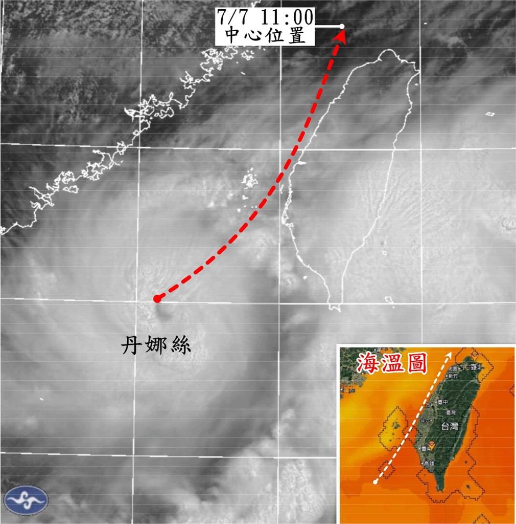 丹娜絲鬼閃「護國神山」掃過台灣!專家憂:眼牆通過地區恐有「15級強陣風」