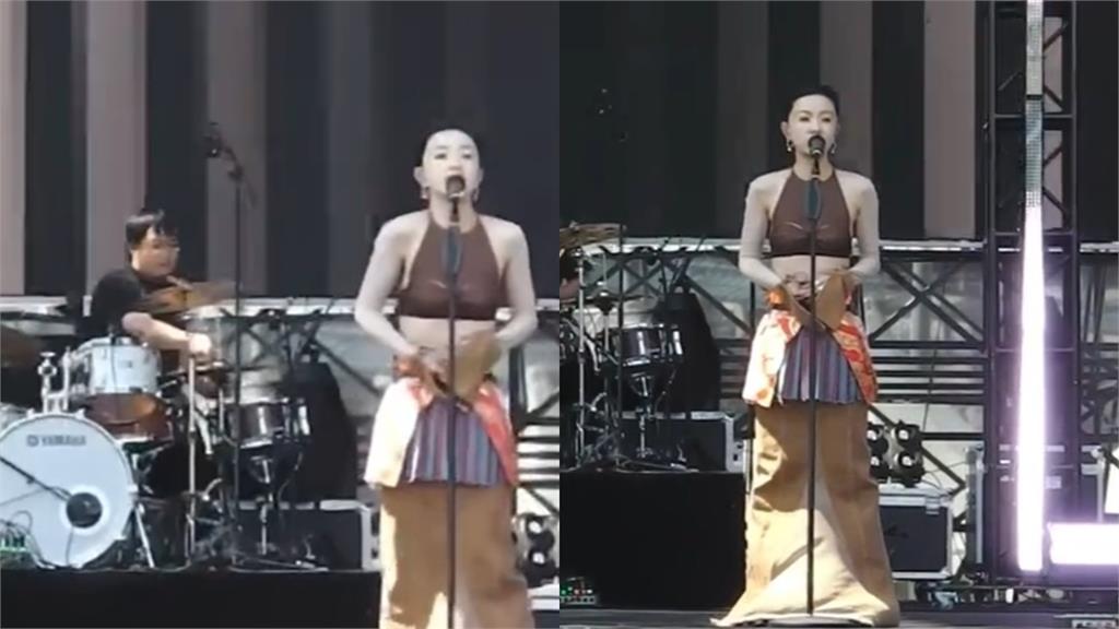 郭采潔演唱太嗨「馬甲BRA」急速下滑!「整件滑落快到腰」網嚇:有看錯嗎?