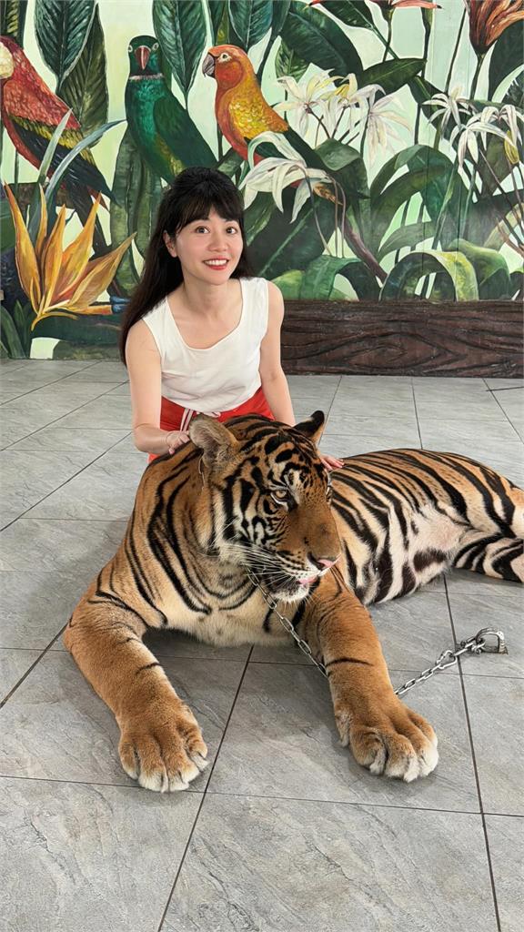高嘉瑜0防禦對決活生生大老虎!2手抓住腰內肉「真實表情」網急壞:別怕歌聲護體