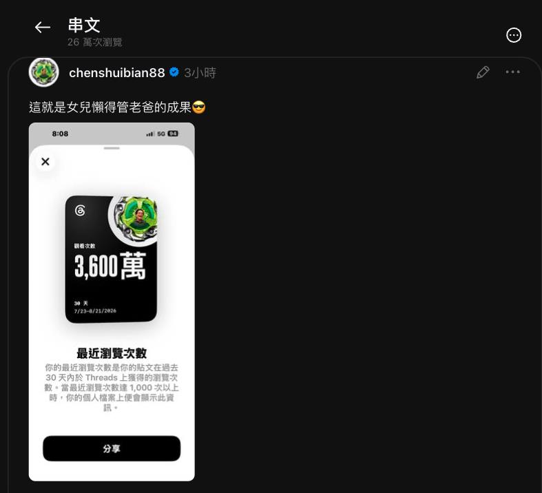 被陳幸妤虧「只會在脆搞笑」懶得管！陳水扁火大「突曬3600萬」二度回擊