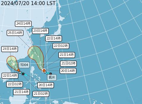 快新聞／凱米颱風「這2天」最接近台灣！最快下週二發海警　強度恐達中颱以上