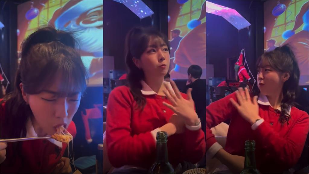 昏暗餐廳「吃播大胃王」竟是安芝儇!大口張嘴「暴風吸起司」網愣:又在吃…