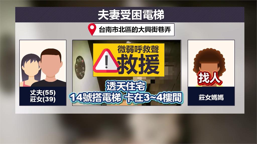 受困5層樓透天豪宅電梯2天 台南夫妻脫水獲救