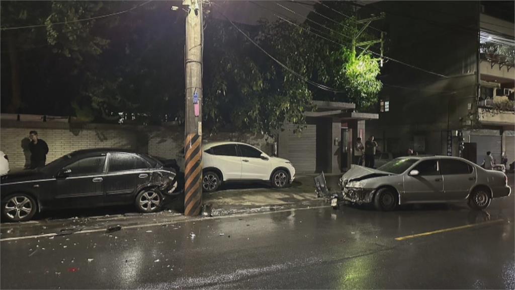 不悔改!男5度酒駕 這次自撞電線桿毀路旁2車還肇逃