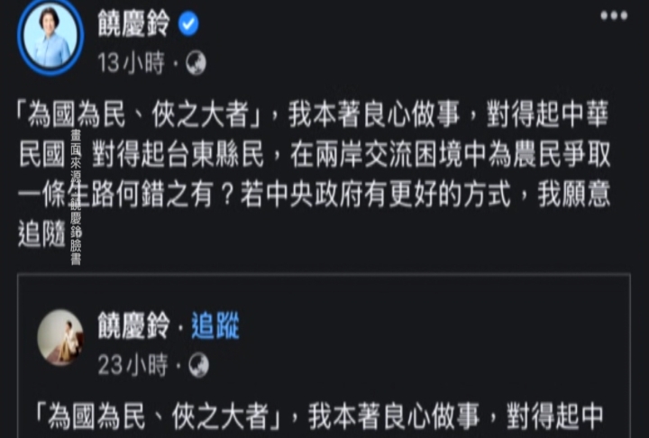 饒慶鈴一月赴中見宋濤未報備　　陸委會：日後都會嚴格審查