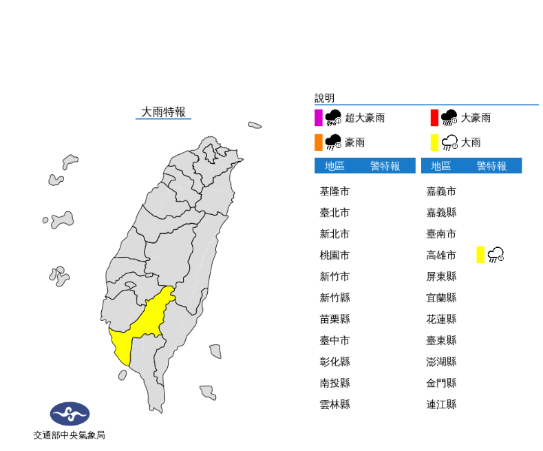 快新聞/下班注意!高雄大雨特報 防雷擊、強陣風