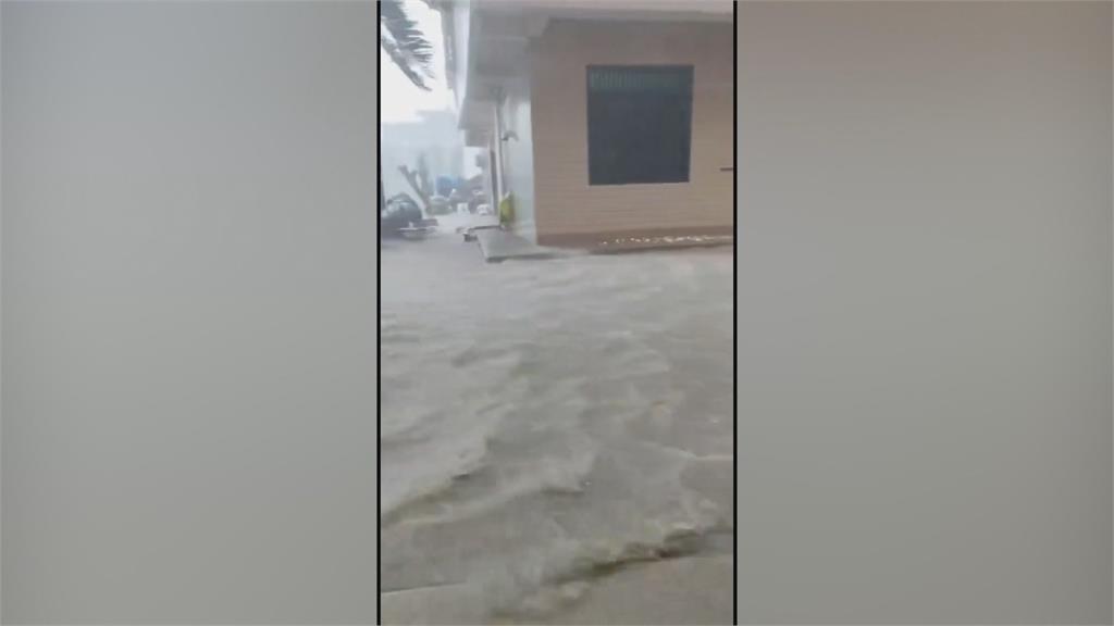 「麥德姆」颱風肆虐廣東海南 颱風天辦喜宴飯菜全落地