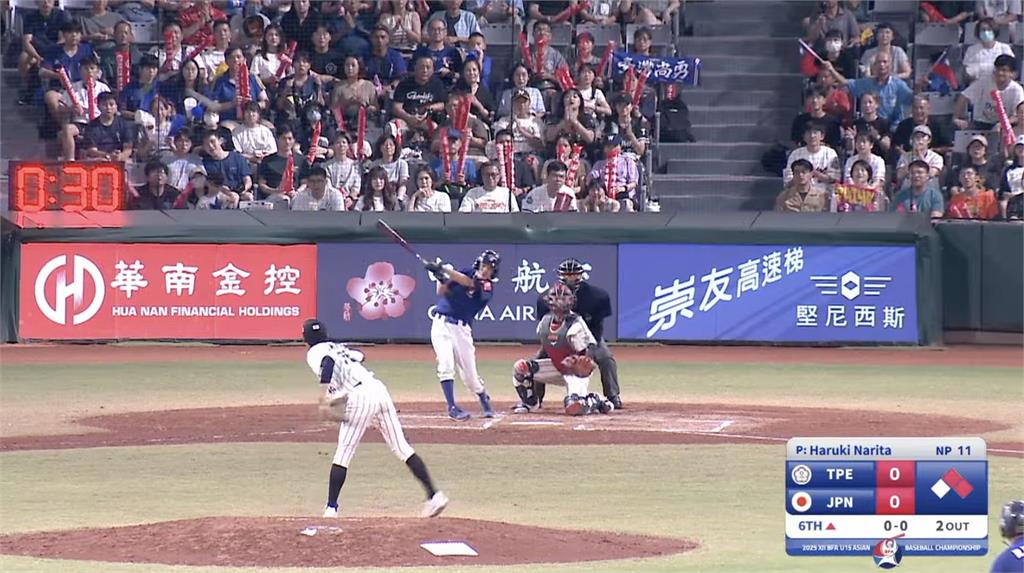 棒球/狂賀!陳泊佑2分長打建功 台灣隊3:0擊退強敵日本奪U15冠軍