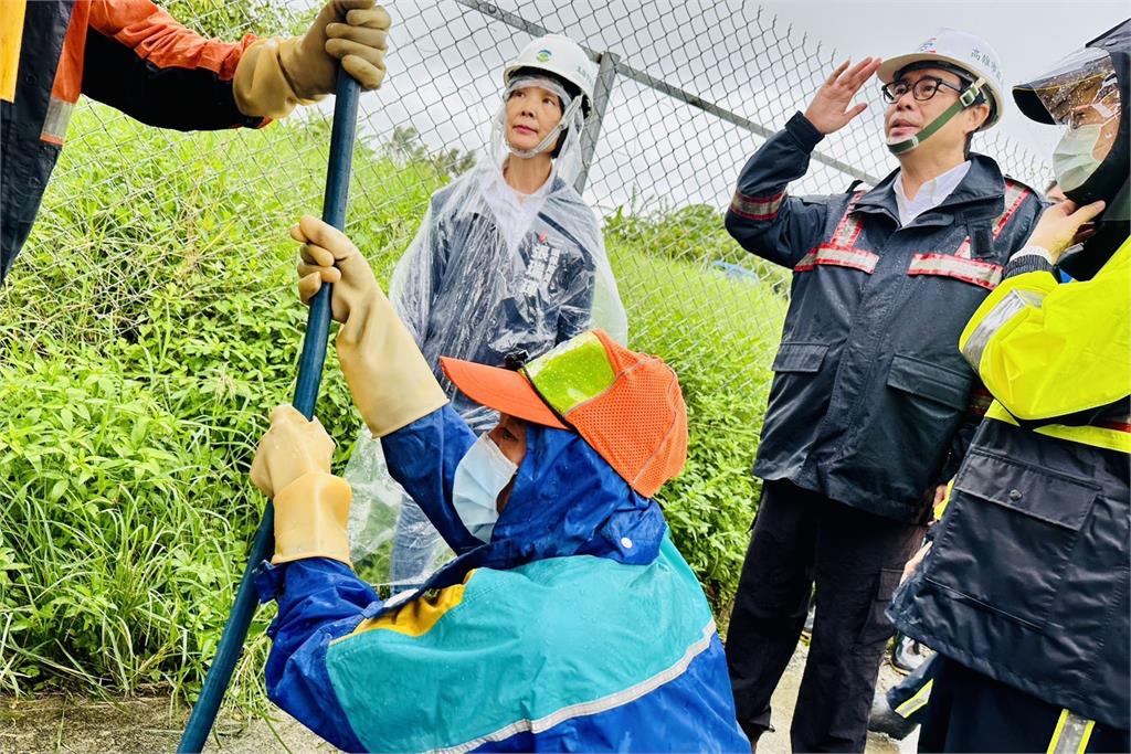 快新聞/視察北高雄防汛設施 陳其邁:超前部署守護社區安全