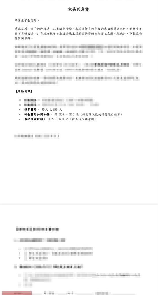 國小謝師宴「1人收1650」 　家長吵翻兩派對立：「誰的問題？」