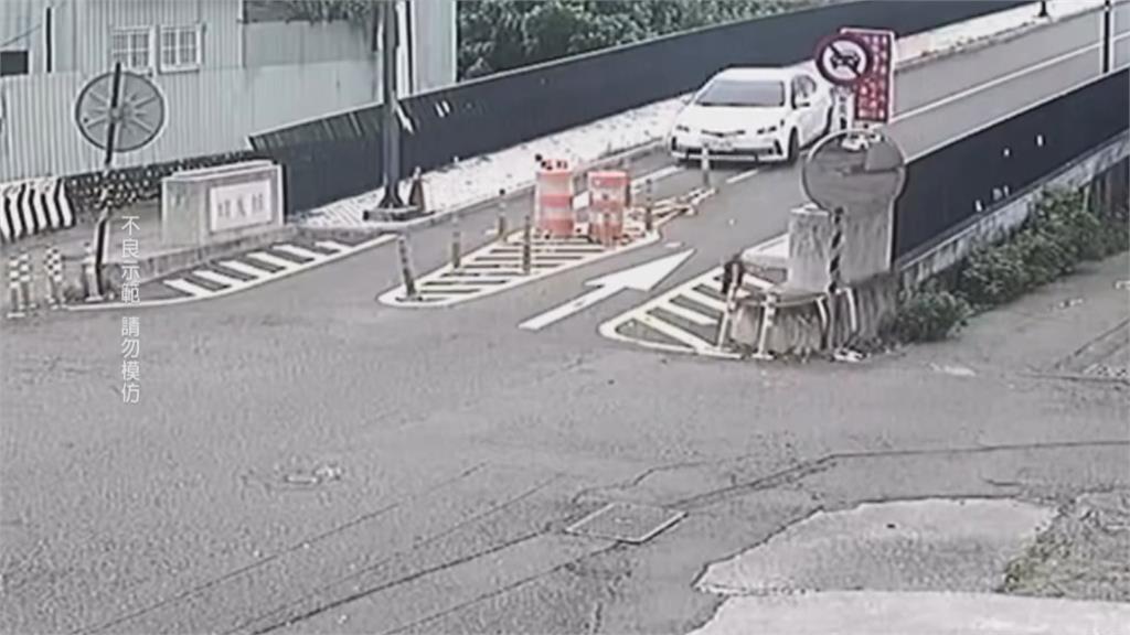 南投綠美橋禁止汽車通行　驚見小黃駕駛闖橋面騎士看傻眼