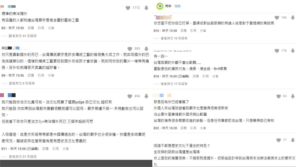 他痛批台灣廟宇「亂、花、雜」沒美感！列「5大醜點」惹台人炸鍋：崇洋媚外