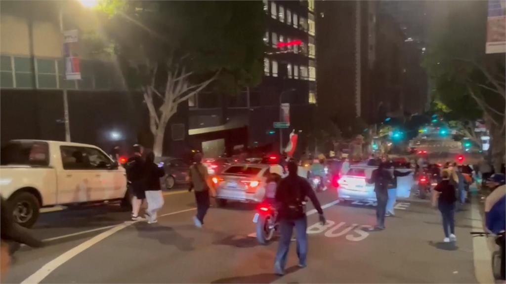 洛杉磯首日宵禁居留逾20人 第二天再啟夜間管制