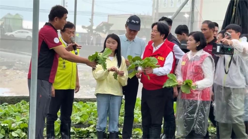 颱風豪雨成災農損恐達21億 總統賴清德赴雲林勘災
