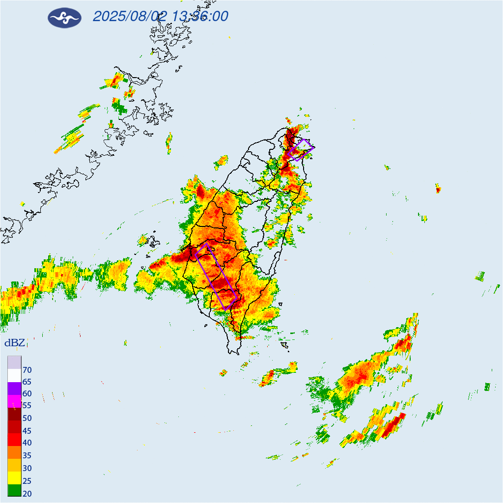 雙颱準備共舞「19縣市豪大雨特報」!氣象署警「1地區紫爆」雙北國家警報響了