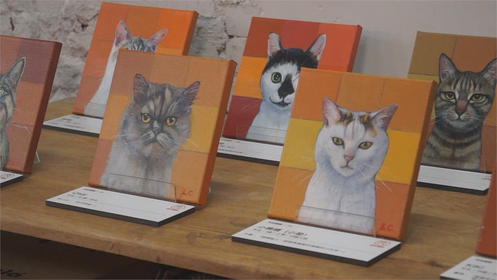貓奴必看！　旅加藝術家展出上百幅貓咪畫作