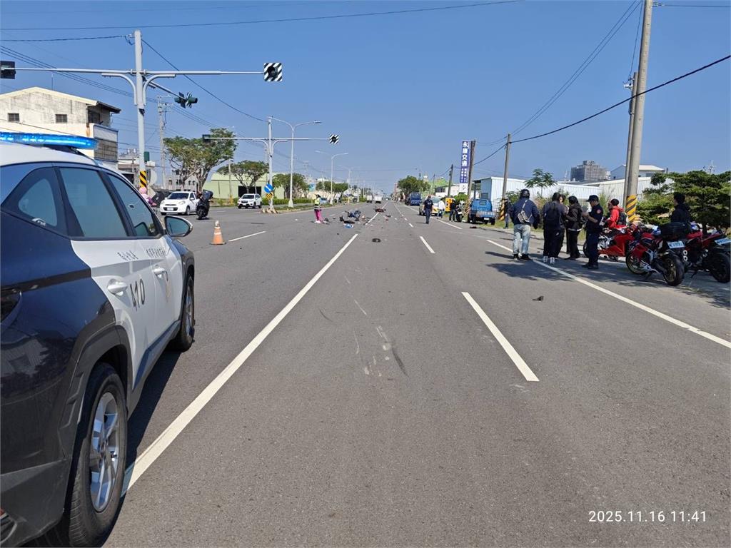 快新聞/台南善化啤酒廠外2機車互撞!65歲女騎士命危、1人意識不清